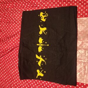 Black T-shirt with Yellow Dragon Design